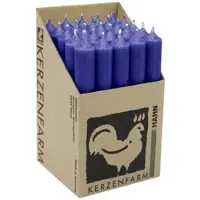 Kerzenfarm Hahn Stabkerzen Dunkelblau, 180/22 mm, , Brenndauer 8h, 25 St.