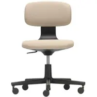 Vitra Bürodrehstuhl Rookie pergament/cremeweiß schwarz, Designer Konstantin Grcic, 68.5x71–90x68.5 cm