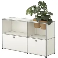 USM United Soft USM Haller Sideboard mit zwei Klapptüren und Pflanzeneinsatz Reinweiss