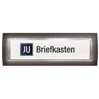 JU-Metallwarenfabrik JU Namensschildtaster Klingeltaster Kombitaster mit Namensschild 21-110, braun 65x22 mm