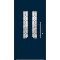 Haustuerenland.de Aluminium Landhaustür "THEA" 78 mm RC2 Stahlblau RAL 5011 beidseitig innen öffnend DIN rechts
