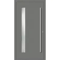 Haustuerenland.de Aluminium Haustür nach Maß "PALOMA" 90 mm RC2 Graualuminium RAL 9007 beidseitig innen öffnend DIN rechts