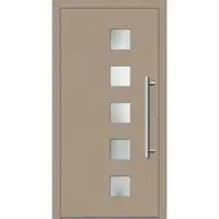 Haustuerenland.de Haustür mit Fingerprint "STELLA" 79 mm RC2 Graubeige RAL 1019 innen öffnend DIN rechts