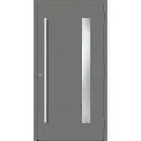 Haustuerenland.de Aluminium Haustür nach Maß "PALOMA" 90 mm RC2 Graualuminium RAL 9007 außen öffnend DIN rechts
