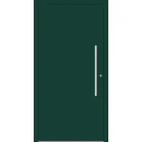 Haustuerenland.de RC2 Aluminium Haustür "MARIT" 78 mm flügelüberdeckend Moosgrün RAL 6005 beidseitig innen öffnend DIN rechts