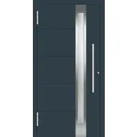 Haustuerenland.de Aluminium Haustür RC2 "PETRA" 78 mm Anthrazit RAL 7016 beidseitig außen öffnend DIN links
