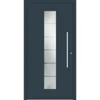 Haustuerenland.de Schüco Aluminium Haustür "POLLY" ADS 75.SI RC2 Anthrazit RAL 7016 innen öffnend DIN rechts