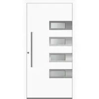 Haustuerenland.de Schüco Aluminium Haustür "SHIRIN" ADS 75.SI RC2 Weiß RAL 9016 beidseitig innen öffnend DIN links