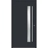 Haustuerenland.de Aluminium Haustür RC2 "SABRINA" 90 mm Anthrazit RAL 7016 beidseitig innen öffnend DIN rechts