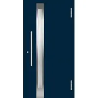Haustuerenland.de Aluminium Haustür RC2 "PETRA" 78 mm Stahlblau RAL 5011 beidseitig außen öffnend DIN rechts