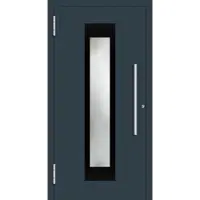 Haustuerenland.de Aluminium Haustür RC2 "ROSALIA" 78 mm Anthrazit RAL 7016 außen öffnend DIN links