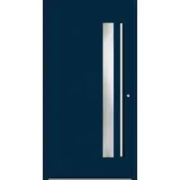 Haustuerenland.de Aluminium Haustür RC2 "SABRINA" 90 mm Stahlblau RAL 5011 beidseitig innen öffnend DIN rechts