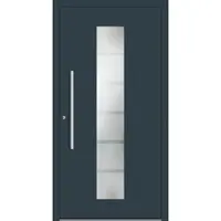 Haustuerenland.de Aluminium Haustür "POLLY" 78 mm RC2 Anthrazit RAL 7016 innen öffnend DIN links