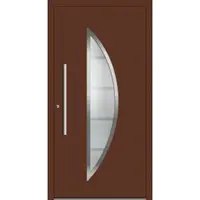 Haustuerenland.de Aluminium Haustür "SUSAN" 78 mm RC2 Mahagonibraun RAL 8016 beidseitig innen öffnend DIN links