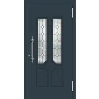 Haustuerenland.de Aluminium Landhaustür "THEA" 78 mm RC2 Anthrazit RAL 7016 beidseitig außen öffnend DIN rechts