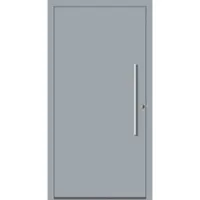 Haustuerenland.de RC2 Aluminium Haustür nach Maß "MARIT" 60 mm Fenstergrau RAL 7040 beidseitig innen öffnend DIN rechts