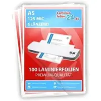 Laminierfolien24 Laminierfolien A5, 2 x 125 Mic, glänzend