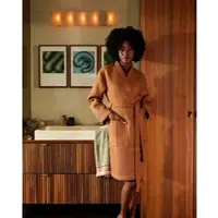 Kayori Bademantel Geisha Wafel Braun-L