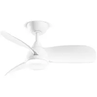 Perenz Deckenventilator mit Licht 7192 B CT Weiß - Ø 91,5 cm, 3 Flügel, 6 Geschwindigkeiten, Gleichstrommotor 35 W, geräuschlos
