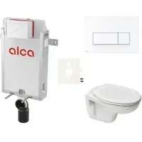 Ceramia Alca Wand-WC Set für Einmauerung + S-Line Pro WC SIKOAP7