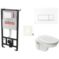 Ceramia Alca Wand-WC Set für Vorwandmontage + S-Line Pro WC SIKOASP7