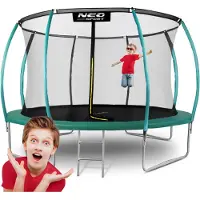 Neo-Sport 14ft/435cm profiliertes Gartentrampolin mit Innennetz