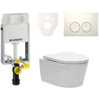 SAT Geberit Wand-WC Set für Einmauerung + Brevis WC SIKOGE1W1