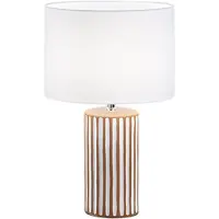 Perenz - Keramik-Tischlampe Braun, Ø28 H46 cm, E27 max 60W - ohne Leuchtmittel