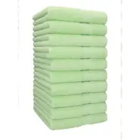 Betz 10 Stück Handtücher PALERMO Handtuch-Set 100% Baumwolle Größe 50x100cm Farbe Grün