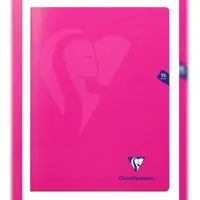 Clairefontaine 10x Heft Mimesys, 24x32 cm, 48 Blatt 90g, kariert 5/5, Einband aus Polypropylen - Rosa 313362C