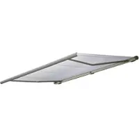 Mendler Elektrische Kassettenmarkise T122, Markise Vollkassette 4x3m Acryl Creme, Rahmen grau