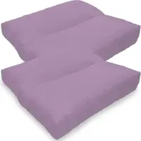 NYVI Loungekissen SunLounge Outdoor 40x40 cm Lavendel 2er Set - Wasserabweisend, Schmutzabweisend, Bequem, für Stühle, Bänke, Boden