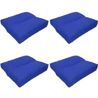 NYVI Loungekissen SunLounge Outdoor 40x40 cm Dunkelblau 4er Set - Wasserabweisend, Schmutzabweisend, Bequem, für Stühle, Bänke, Boden