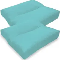 NYVI Loungekissen SunLounge Outdoor 40x40 cm Bleu 2er Set - Wasserabweisend, Schmutzabweisend, Bequem, für Stühle, Bänke, Boden