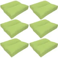NYVI Loungekissen SunLounge Outdoor 40x40 cm Lemon 6er Set - Wasserabweisend, Schmutzabweisend, Bequem, für Stühle, Bänke, Boden