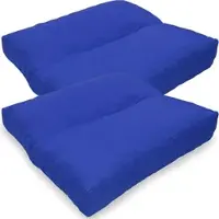 NYVI Loungekissen SunLounge Outdoor 40x40 cm Dunkelblau 2er Set - Wasserabweisend, Schmutzabweisend, Bequem, für Stühle, Bänke, Boden