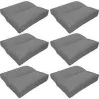 NYVI Loungekissen SunLounge Outdoor 40x40 cm Grau 6er Set - Wasserabweisend, Schmutzabweisend, Bequem, für Stühle, Bänke, Boden