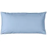 Möve Kissenbezug MÖVE "Luxery", blau (light blau), B:80cm L:40cm, Satin, Obermaterial: 100% Baumwolle, Kissenbezüge, Kissenbezug, mit elegantem Zierstick