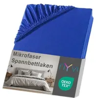 NYVI Spannbettlaken DreamScience Mikrofaser - Weich & Anschmiegsam, Rundumgummizug, Bügelfrei 140x200 - 160x200 cm royalblau