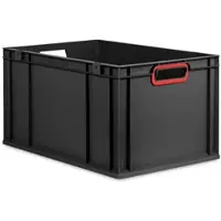 Proregal Eurobox Nextgen Color HxBxT 32x40x60cm 65 Liter Griffe Rot Offen Schwarz Eurobehälter Transportbox Transportbehälter
