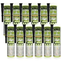 Petec Montagekleber Kleben + Dichten schwarz Set - 12 Stück - 94729