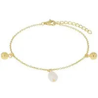 s.Oliver Damen Armband 2040598 Silber 925 vergoldet mit Süßwasserzuchtperle