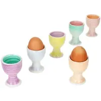 MamboCat 6er Set Eierbecher PASTELLO bunt für 6 Personen aus Steingut - 24326244