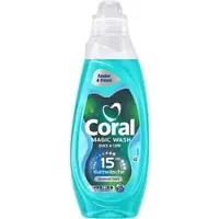 Coral Waschmittel Magic Wash Vollwaschmittel, flüssig, Universal Clean, 840 ml, Waschladungen 21