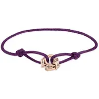 Liebeskind berlin Armband "Schmuck Geschenk Nylonarmband Lora", roségoldfarben, lila, Armbänder, Damen, 21cm, Edelstahl Nylon, Edelstahl, Nylon, Armband