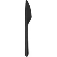 Monouso - Mehrweg-Messer aus PP Schwarz 17,8cm (1.000 Stück)