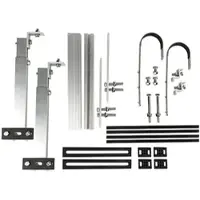 TradeCom Montage-Set für Balkonkraftwerk - für 1 PV-Modul - Geländermontage - Farbe silber (* 0% MwSt. gem. §12 Abs. 3 UstG)