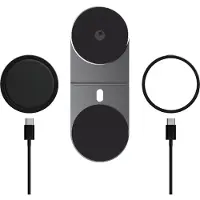 Rolling Square EDGE Pro Full Kit - Magnetischer Tablet- und Telefonhalter - Kabelloses Ladegerät - 1000 Lumen LED - Grau