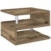 Dmora Couchtisch Dcalligari, Wohnzimmer-Couchtisch, niedriges Aufbewahrungselement, Couchtisch, 55x55x41 cm, Ahorn
