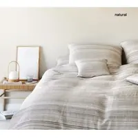 Elegante Halbleinen Bettwäsche Flair natural 135x200 cm + 40x80 cm